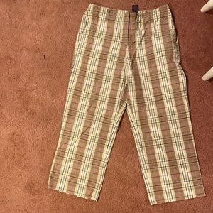 Plaid liz Claiborne capris